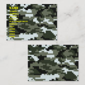 8-bits Pixel Digital Urban Camouflage / Camo Visitekaartje (Voorkant / Achterkant)