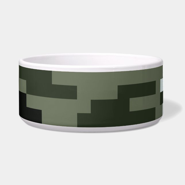 8-bits Pixel Digital Urban Camouflage / Camo Voerbakje (Voorkant)