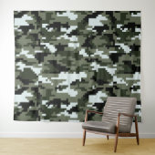 8-bits Pixel Digital Urban Camouflage / Camo Wandkleed (In Situ (horizontaal))