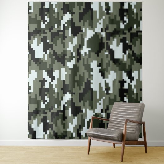 8-bits Pixel Digital Urban Camouflage / Camo Wandkleed (In situ)