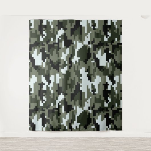 8-bits Pixel Digital Urban Camouflage / Camo Wandkleed (Voorkant)