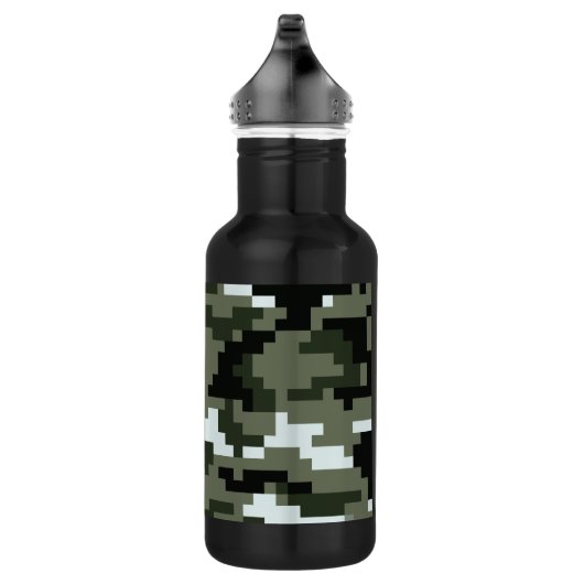 8-bits Pixel Digital Urban Camouflage / Camo Waterfles (Rechts)