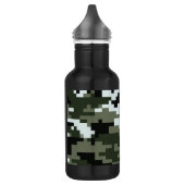8-bits Pixel Digital Urban Camouflage / Camo Waterfles (Links)