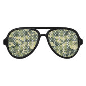 8-bits Pixel Digital Woodland Camouflage / Camo Aviator Zonnebril (Voorkant)