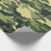 8-bits Pixel Digital Woodland Camouflage / Camo Cadeaupapier (Hoek)