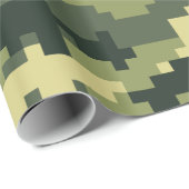 8-bits Pixel Digital Woodland Camouflage / Camo Cadeaupapier (Rol Hoek)
