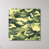8-bits Pixel Digital Woodland Camouflage / Camo Canvas Afdruk (Voorkant)