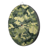 8-bits Pixel Digital Woodland Camouflage / Camo Dartbord (Voorkant Rechts)