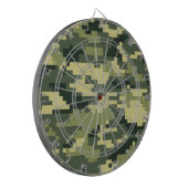 8-bits Pixel Digital Woodland Camouflage / Camo Dartbord (Voorkant Links)