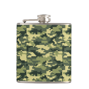 8-bits Pixel Digital Woodland Camouflage / Camo Heupfles