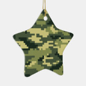 8-bits Pixel Digital Woodland Camouflage / Camo Keramisch Ornament (Rechts)