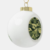 8-bits Pixel Digital Woodland Camouflage / Camo Keramische Bal Ornament (Links)