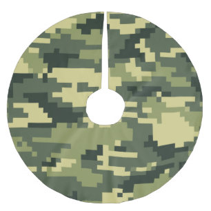 8-bits Pixel Digital Woodland Camouflage / Camo Kerstboom Rok