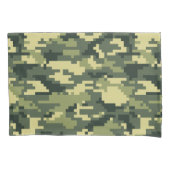 8-bits Pixel Digital Woodland Camouflage / Camo Kussensloop (Voorkant)