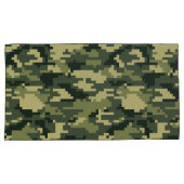 8-bits Pixel Digital Woodland Camouflage / Camo Kussensloop (Voorkant-Rechts)
