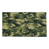8-bits Pixel Digital Woodland Camouflage / Camo Kussensloop (Achterkant-Links)