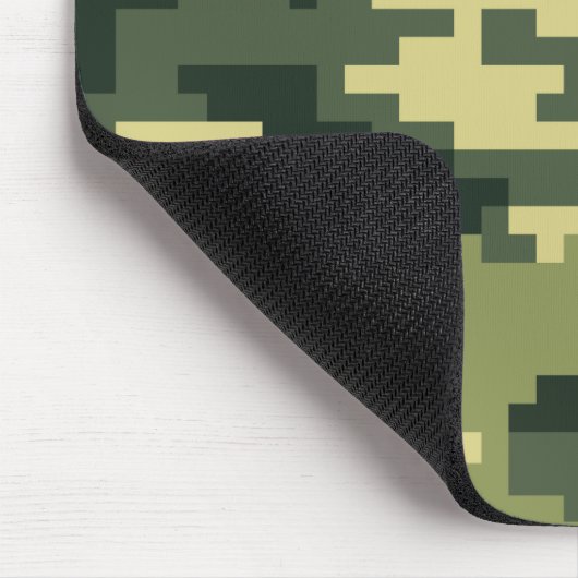 8-bits Pixel Digital Woodland Camouflage / Camo Muismat (Hoek)