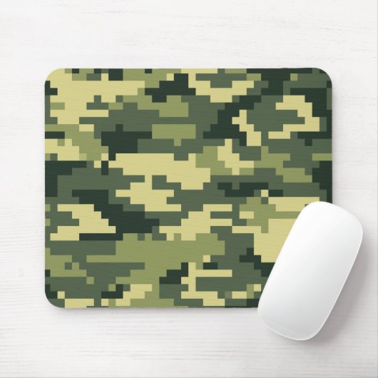 8-bits Pixel Digital Woodland Camouflage / Camo Muismat (Met muis)