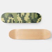 8-bits Pixel Digital Woodland Camouflage / Camo Persoonlijk Skateboard (Horizontaal)
