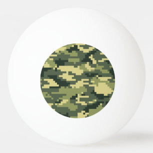 8-bits Pixel Digital Woodland Camouflage / Camo Pingpongbal