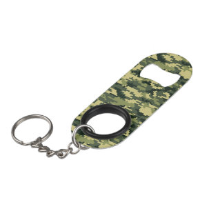 8-bits Pixel Digital Woodland Camouflage / Camo Sleutelhanger Flessenopener