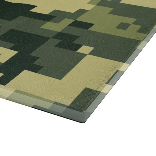 8-bits Pixel Digital Woodland Camouflage / Camo Snijplank (Hoek)