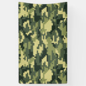 8-bits Pixel Digital Woodland Camouflage / Camo Spandoek (Verticaal)