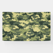 8-bits Pixel Digital Woodland Camouflage / Camo Spandoek (Horizontaal)