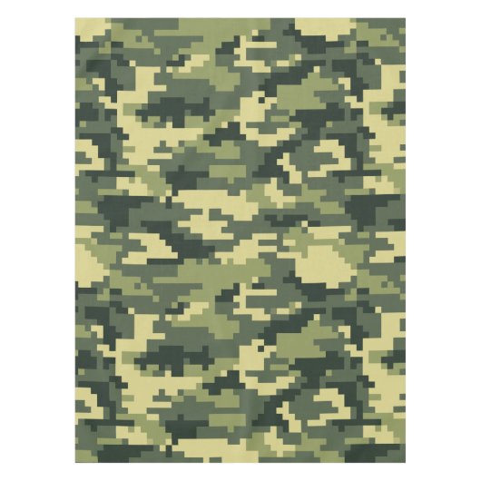 8-bits Pixel Digital Woodland Camouflage / Camo Tafelkleed (Voorkant)