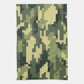 8-bits Pixel Digital Woodland Camouflage / Camo Theedoek (Verticaal)