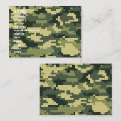8-bits Pixel Digital Woodland Camouflage / Camo Visitekaartje (Voorkant / Achterkant)