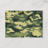 8-bits Pixel Digital Woodland Camouflage / Camo Visitekaartje (Achterkant)
