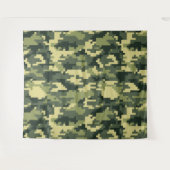 8-bits Pixel Digital Woodland Camouflage / Camo Wandkleed (Voorkant (horizontaal))
