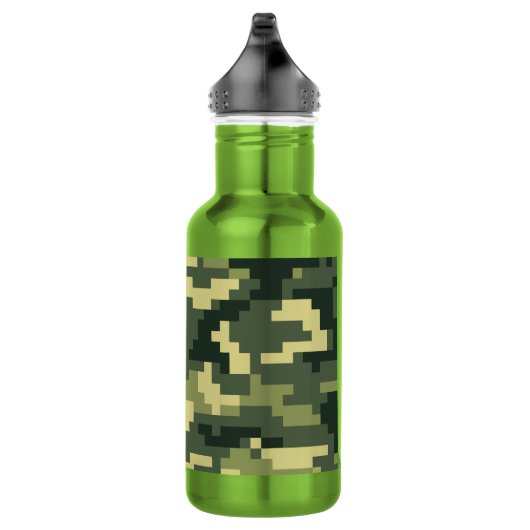 8-bits Pixel Digital Woodland Camouflage / Camo Waterfles (Rechts)