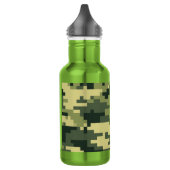 8-bits Pixel Digital Woodland Camouflage / Camo Waterfles (Links)