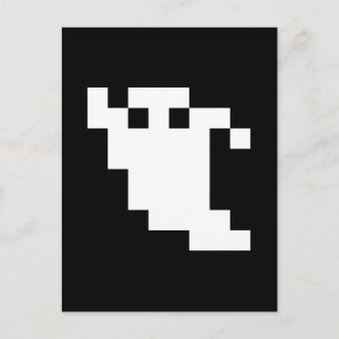 8-bits Pixel Ghost Briefkaart