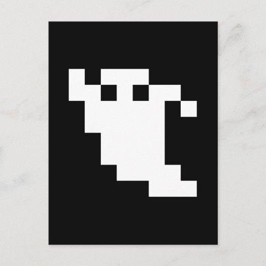 8-bits Pixel Ghost Briefkaart (Voorkant)