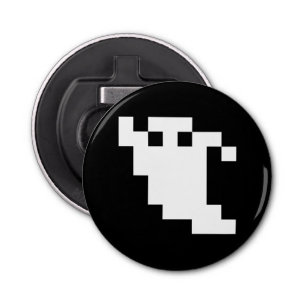 8-bits Pixel Ghost Button Flesopener