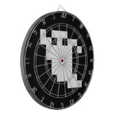 8-bits Pixel Ghost Dartbord (Voorkant Links)