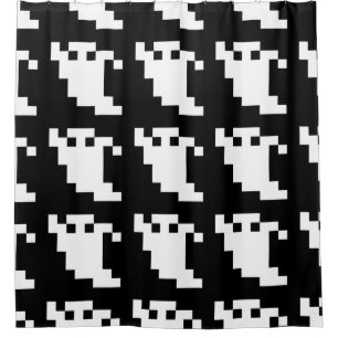 8-bits Pixel Ghost Douchegordijn