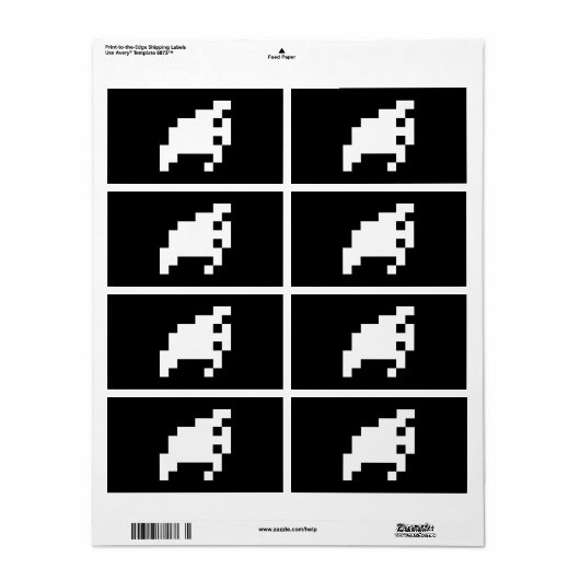 8-bits Pixel Ghost Etiket (Full Sheet)