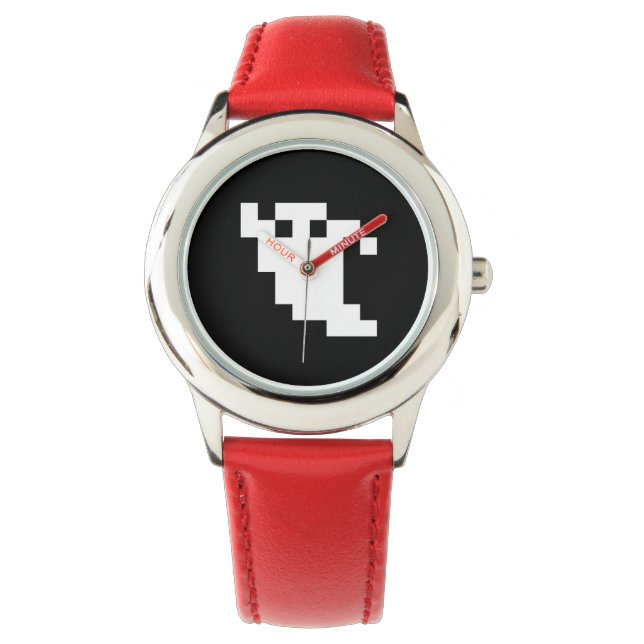 8-bits Pixel Ghost Horloge (Voorkant)