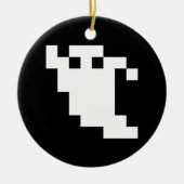 8-bits Pixel Ghost Keramisch Ornament (Voorkant)