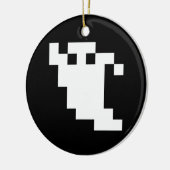 8-bits Pixel Ghost Keramisch Ornament (Links)