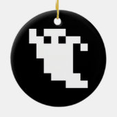 8-bits Pixel Ghost Keramisch Ornament (Achterkant)