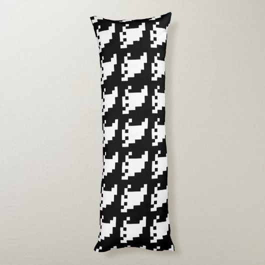 8-bits Pixel Ghost Lichaamskussen (Achterkant (Verticaal))