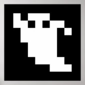 8-bits Pixel Ghost Poster (Voorkant)