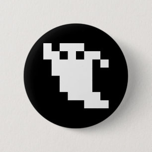 8-bits Pixel Ghost Ronde Button 5,7 Cm