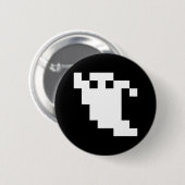 8-bits Pixel Ghost Ronde Button 5,7 Cm (Voorkant /achterkant)