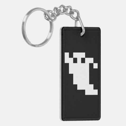 8-bits Pixel Ghost Sleutelhanger (Voorkant Links)